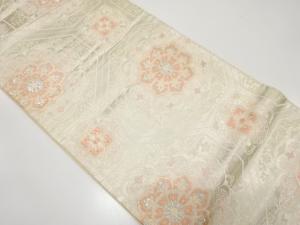 アンティーク　花蜀江模様織り出し袋帯（材料）